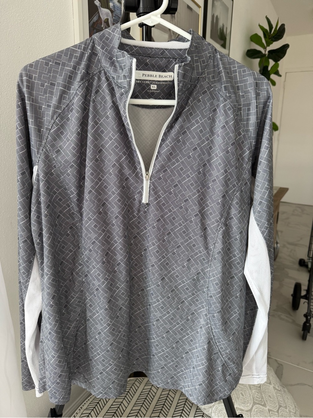 Pebble Beach XL Gray Quarter Zip Golf Pullover & Skort Set